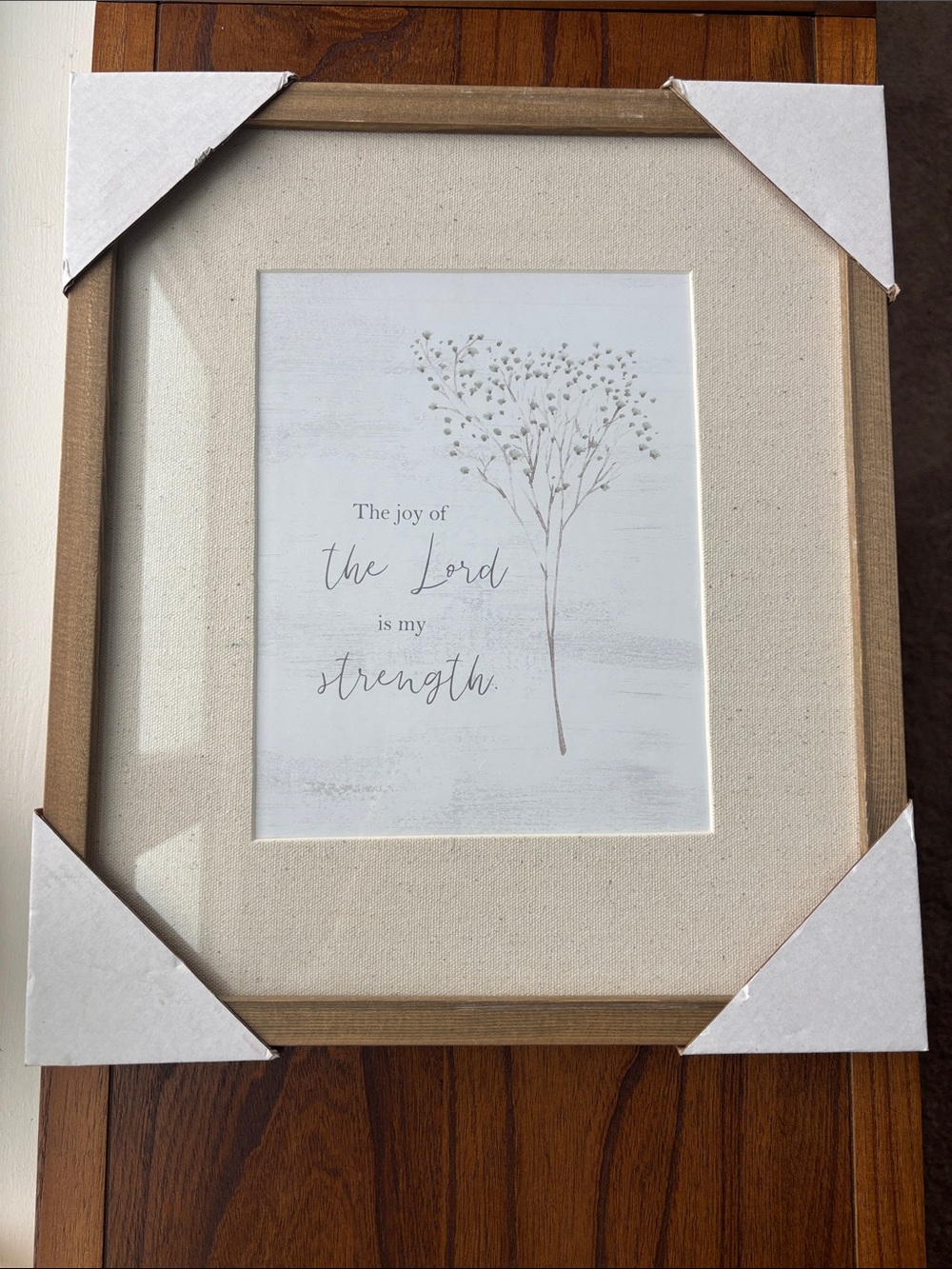 Framed Inspirational Wall Art - 'The joy of the Lord'